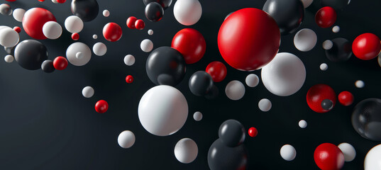 Dynamic Elegance, Abstract Illustration of Floating Spheres