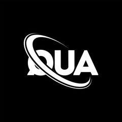 QUA logo. QUA letter. QUA letter logo design. Initials QUA logo linked with circle and uppercase monogram logo. QUA typography for technology, business and real estate brand.