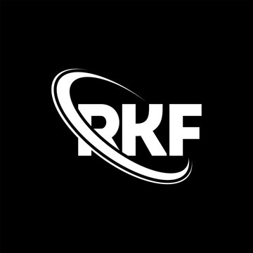 RKF logo. RKF letter. RKF letter logo design. Initials RKF logo linked with circle and uppercase monogram logo. RKF typography for technology, business and real estate brand.