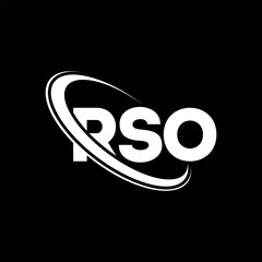 RSO logo. RSO letter. RSO letter logo design. Initials RSO logo linked with circle and uppercase monogram logo. RSO typography for technology, business and real estate brand.