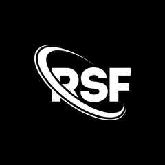RSF logo. RSF letter. RSF letter logo design. Initials RSF logo linked with circle and uppercase monogram logo. RSF typography for technology, business and real estate brand.