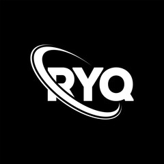 RYQ logo. RYQ letter. RYQ letter logo design. Initials RYQ logo linked with circle and uppercase monogram logo. RYQ typography for technology, business and real estate brand.