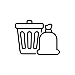 Trash  Icon editable stock vector icon