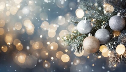 Obraz na płótnie Canvas Merry and Bright: Blurred Bokeh Effect of Christmas Lights