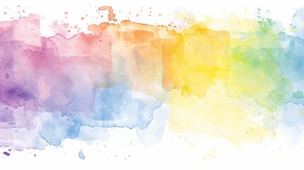 Rainbow of Colors Watercolor Painting