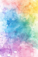 Colorful Watercolor Background on White