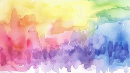 A Vibrant Watercolor Painting of a Rainbow Spectrum