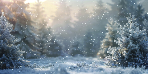 Winter background with snow