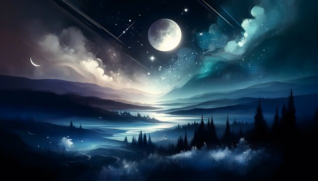 Ethereal Glow Of Moonlight