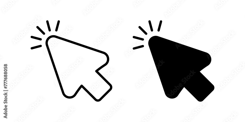 Poster cursor icon. pointer sign. for mobile concept and web design. vector illustration