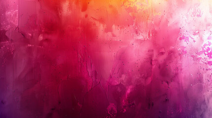 Abstract Fiery Nebula: Vivid Pink and Red Watercolor Fusion with Cosmic Overtones