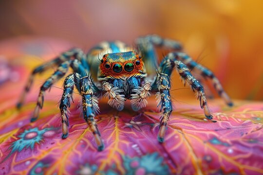 Spider paint  Envision intricate patterns painted by spiders using their silk as brushes