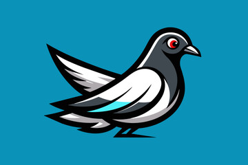 Fototapeta premium Elevate your brand with a pigeon logo icon vector illustration. As a dedicated graphic designer, I specialize in crafting unique and creative prints