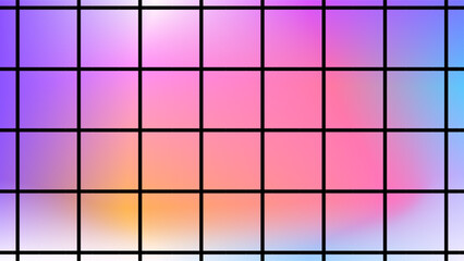 Black grid ines over cute mesh gradient of colors presentation abstract background