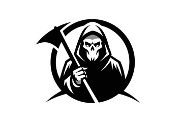 Grim Reaper logo featuring the Reaper holding a mole in hand