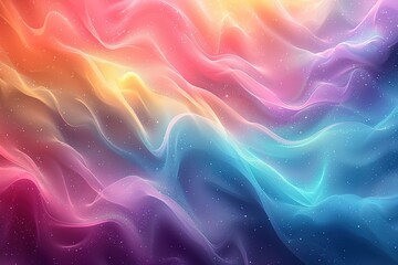 A soft pastel gradient background with a rainbow of colors