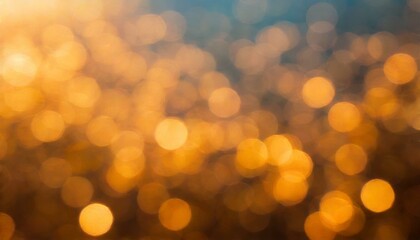Obraz premium Golden Aura: Abstract Orange Bokeh Illumination