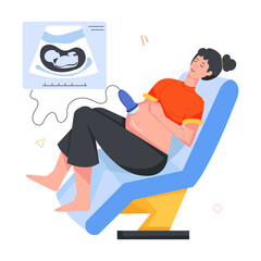 Pregnancy Routine Flat Icons 