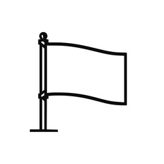 Retro flag silhouette. Vintage waving flags, ripped banner and grunge flag symbol isolated vector set
