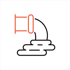 Fototapeta premium Sewage Icon editable stock vector icon