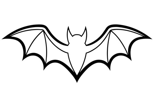 Halloween bat silhouette vector illustration