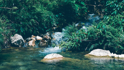 Tinipak River beside Mountain Daraitan at Rizal, Philippines