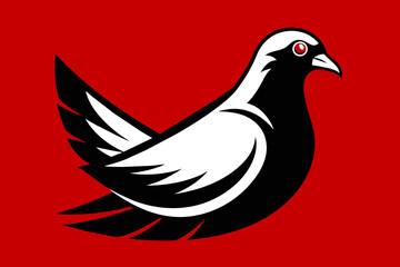 Fototapeta premium Stunning pigeon logo illustration against captivating backdrop