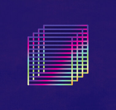 Abstract linear color block