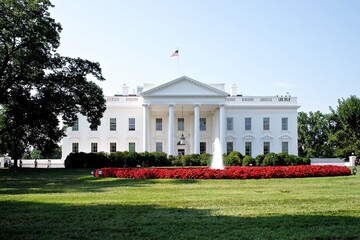 Fototapeta na wymiar White House in Washington D.C. United States national landmark.
