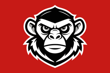 t shirt design for monky, bold line art, illustration, sticker