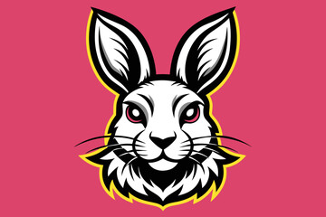 Obraz na płótnie Canvas t shirt design for Rabbit, bold line art, illustration, sticker