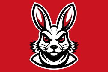 t shirt design for Rabbit, bold line art, illustration, sticker