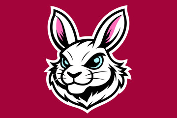 t shirt design for Rabbit, bold line art, illustration, sticker