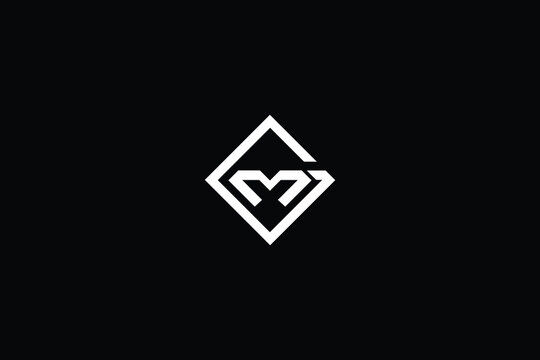 letter m icon, letter m and hexagon logo, logomark,brandmark,letter m and diamond icon,