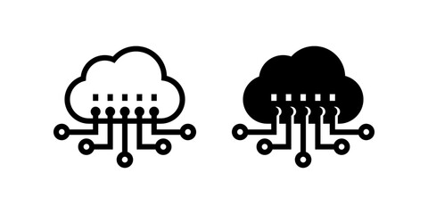 Cloud computing icon. flat illustration of vector icon for web