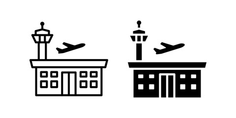 Airport icon. flat illustration of vector icon for web