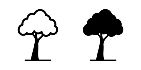 Tree icon. flat illustration of vector icon for web