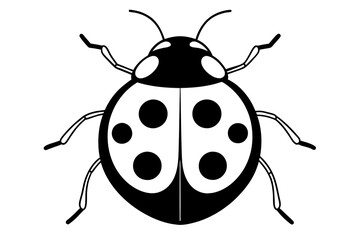 ladybug silhouette vector illustration
