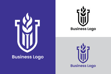 letter u logo, letter um company logo, letter m and shield icon logo, letter m and fire logo, logomark - obrazy, fototapety, plakaty