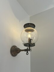 antique gas light in and old house