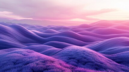 Abstract pastel lavender field with subtle shadow gradients suggesting the undulating contours of a breezy landscape. - obrazy, fototapety, plakaty