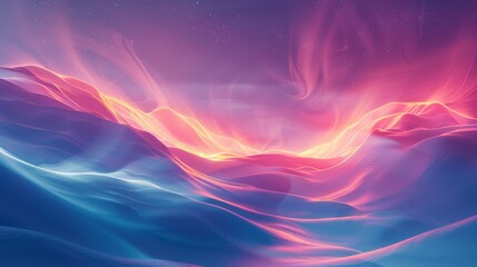 Fototapeta premium Abstract pastel northern lights, minimalistic form and colors.