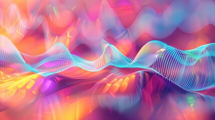 Colorful abstract wave pattern with dynamic motion