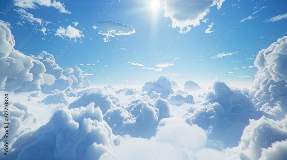 Poster animated 3d cloudscape with dynamic weather changes.