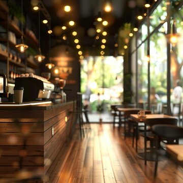 Abstract blur interior office for shop or caffee