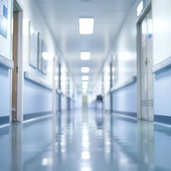 Blur image background of corridor in Hospital