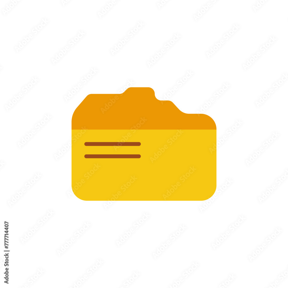 Poster file folder vector icon. colorful cloud file storage logo. open vector document. a simple directory 