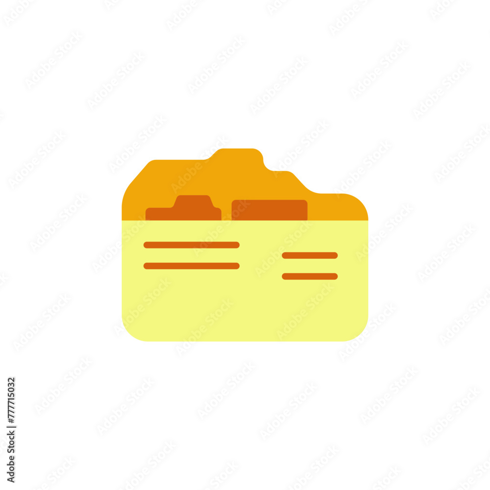 Poster file folder vector icon. colorful cloud file storage logo. open vector document. a simple directory 