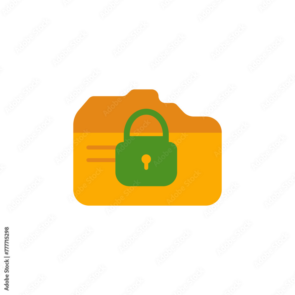 Poster file folder vector icon. colorful cloud file storage logo. open vector document. a simple directory 