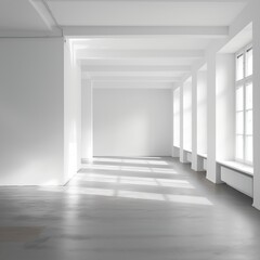 White Open Space. Blank Wall